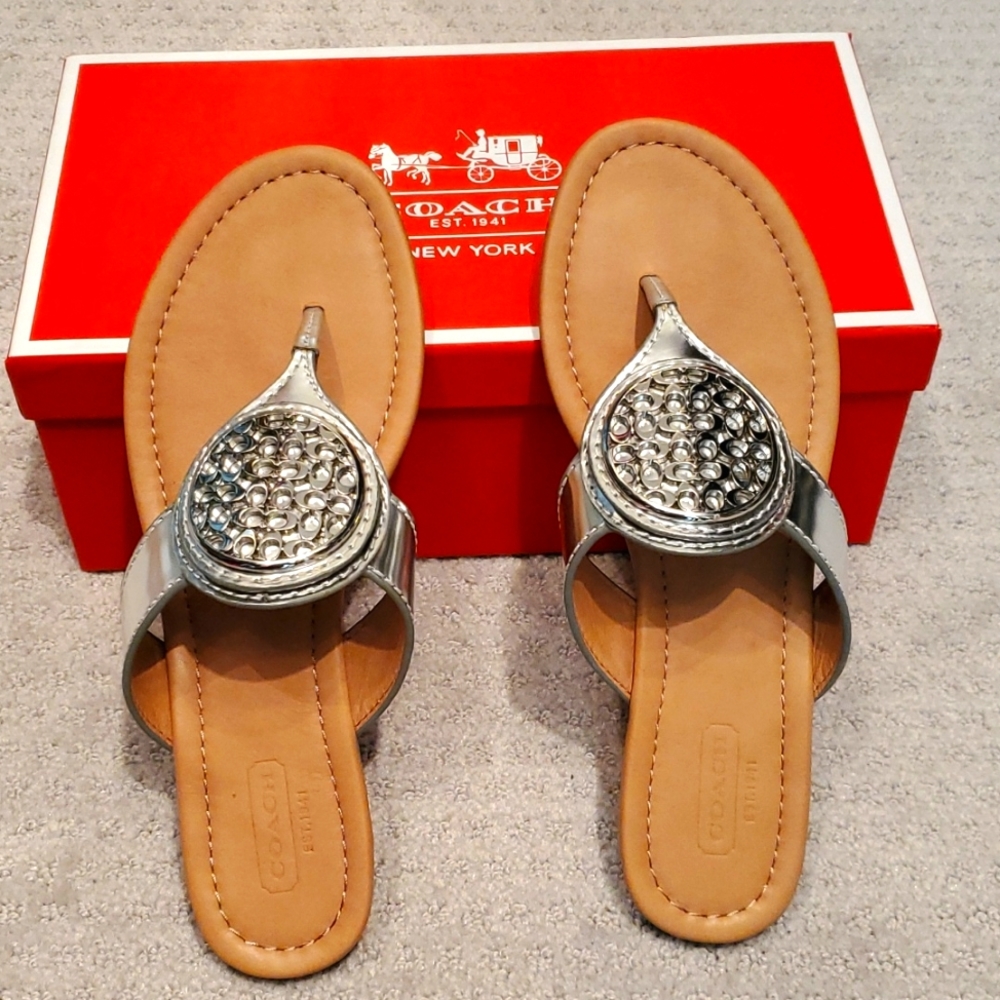 Coach Sena Mirror Metallic Sandal